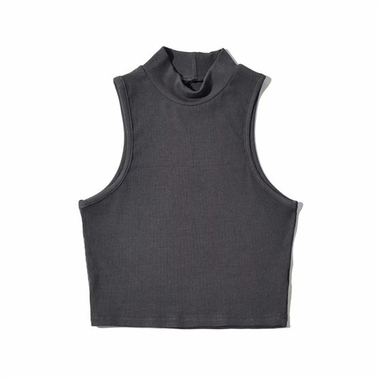 High Neck Corporal Cropped Tank - BODY SIGNATURE